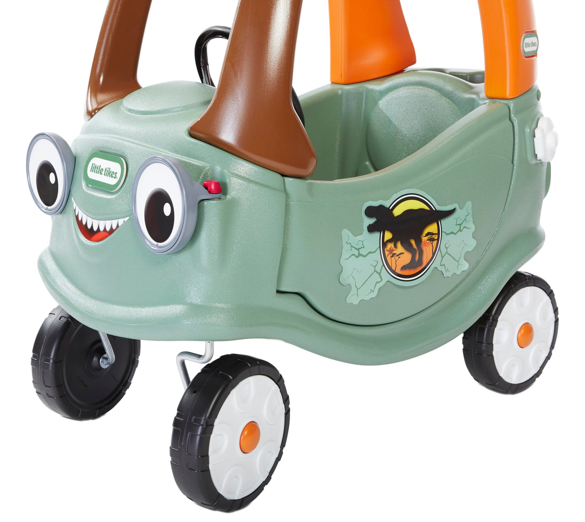 Little Tikes T-Rex Cozy Coupe decals add park ranger flair for creative pretend adventures