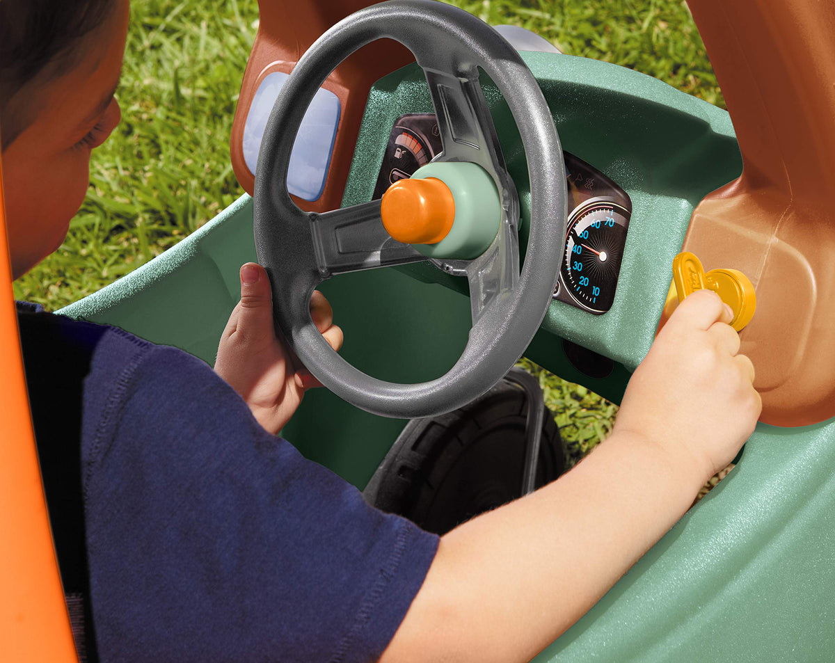 Little Tikes T-Rex Cozy Coupe designed for indoor or outdoor play sessions
