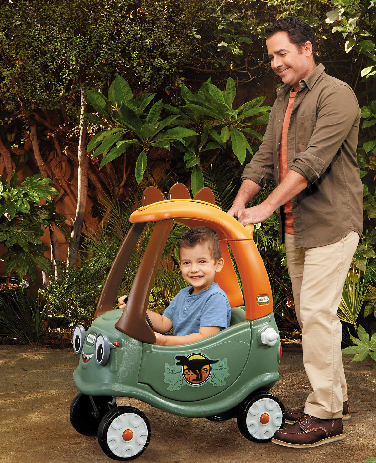 Little Tikes T-Rex Cozy Coupe trunk storage for small treasures