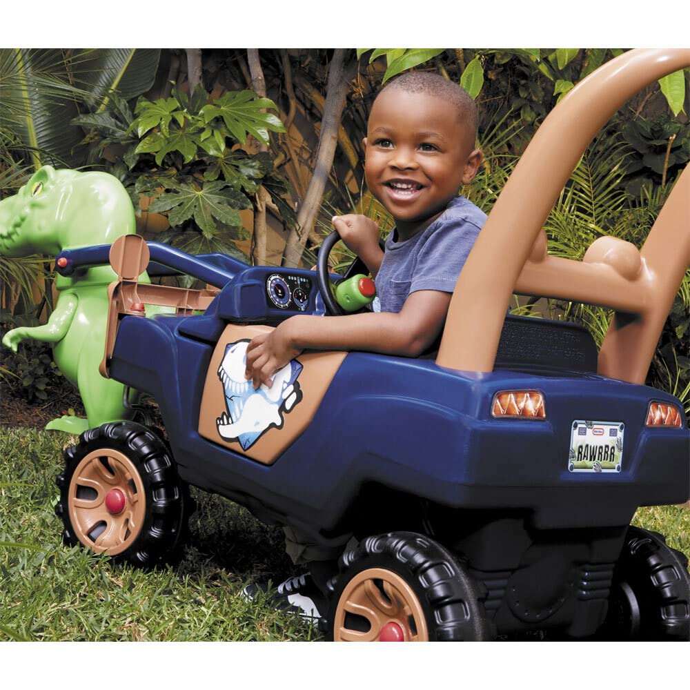 Little Tikes T-Rex Truck trunk storage keeps toys nearby