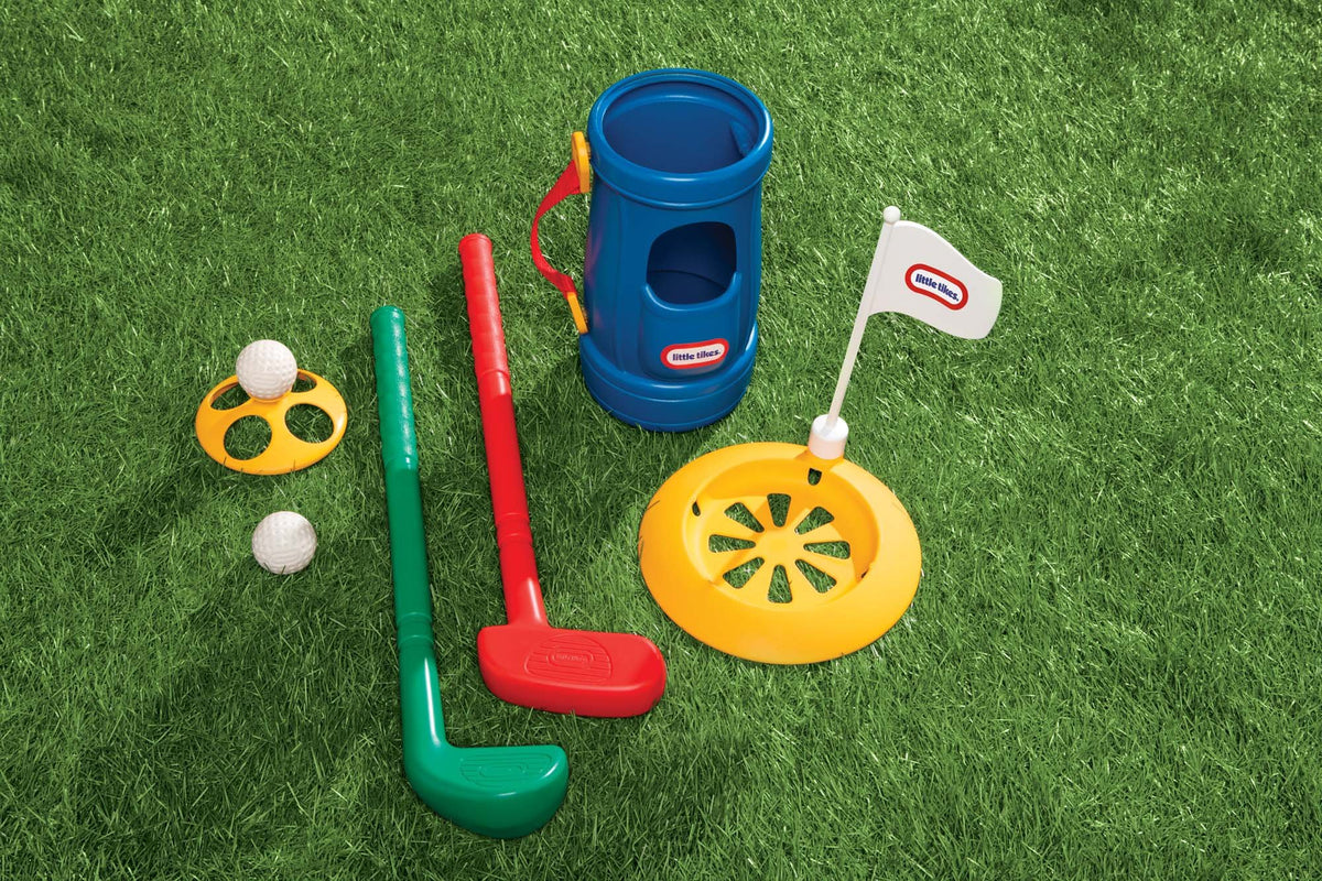 Little Tikes TotSports Grab N Go Golf child playing indoors or outdoors.