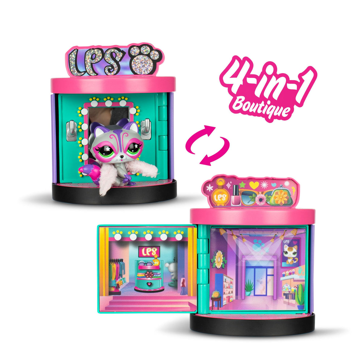 Littlest Pet Shop bows and accessories enable mix-and-match outfits.