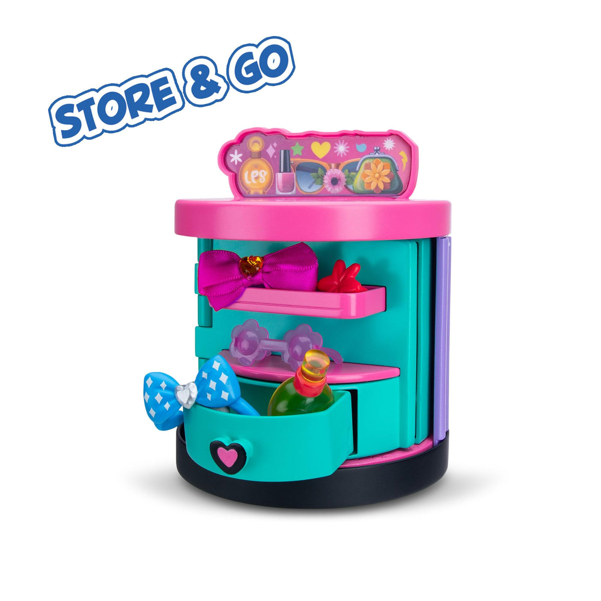 Littlest Pet Shop shopping bag stores accessories for easy cleanup.