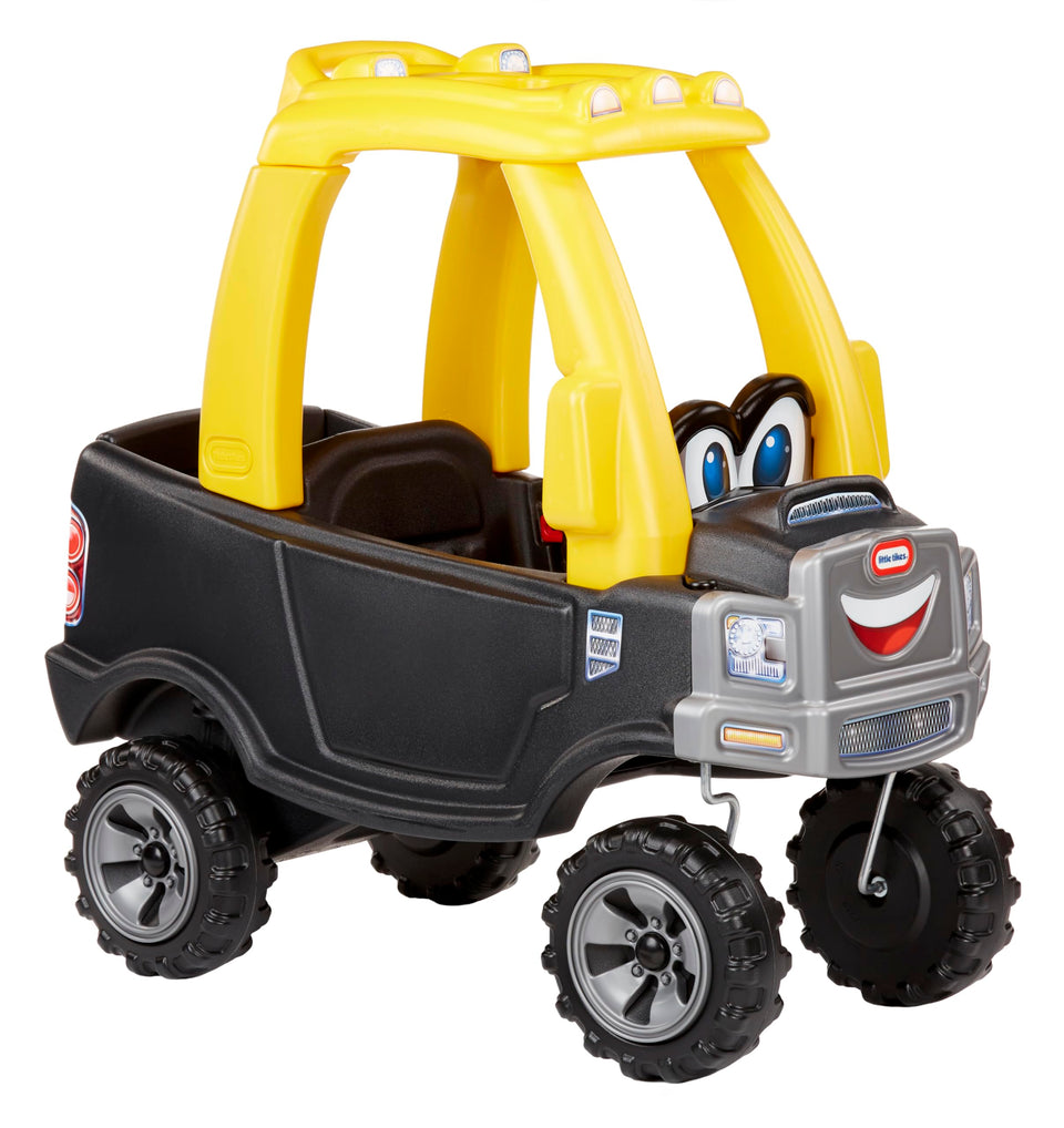 Little Tikes Cozy Truck Ride-On Black front grill and steering for realistic playtime