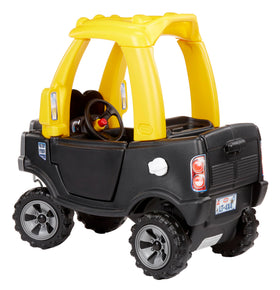 Little Tikes Cozy Truck Ride-On Black removable floor board protects feet during guided rides