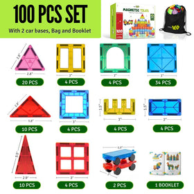 Little Vo magnetic tiles – safe, BPA-free ABS plastic.