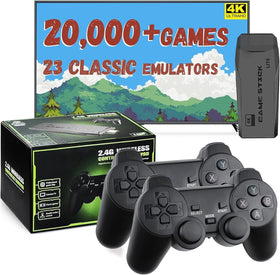 LIUWEI New Retro Gaming Console front view with 4K HDMI ready for immersive play.