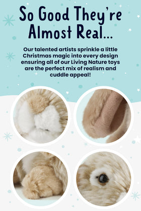 Living Nature detailed fur texture and shading on the brown rabbit.