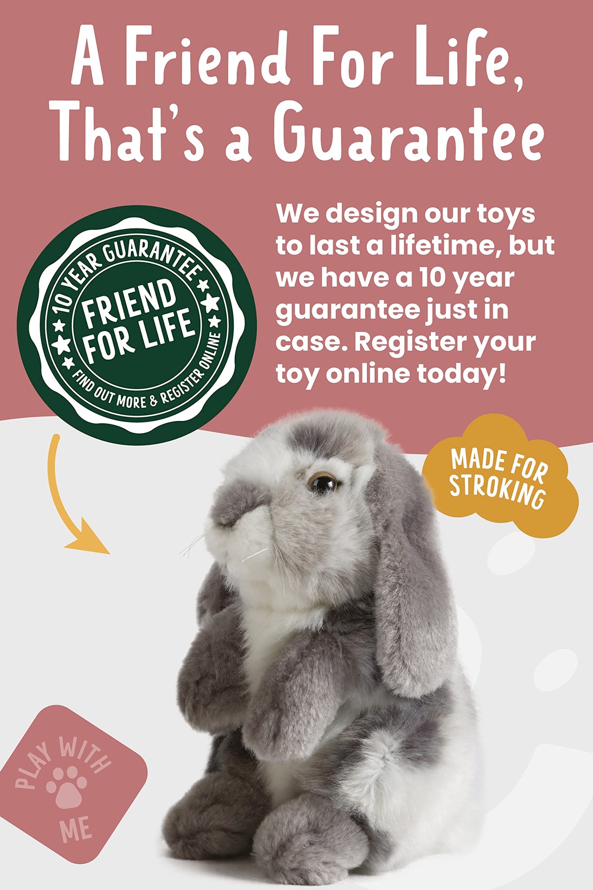 Living Nature naturli eco-friendly toy rabbit emphasizes sustainable materials