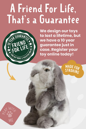 Living Nature naturli eco-friendly toy rabbit emphasizes sustainable materials