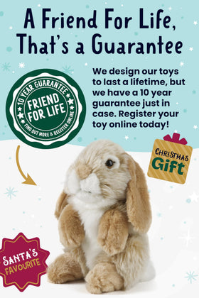 Living Nature Naturli eco toy rabbit made from recycled post-consumer plastics.