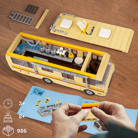 Lixboxy Camper Break Bad RV set features a smoking chimney for dramatic scenes.