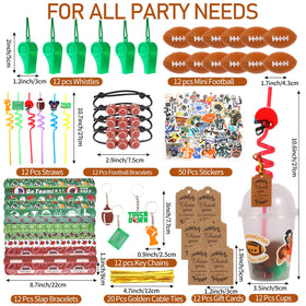 LiYiQ football-themed straws ideal for drinks at events.