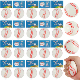 LiYiQ 24 baseball stress balls ready for classroom rewards and party gifts.