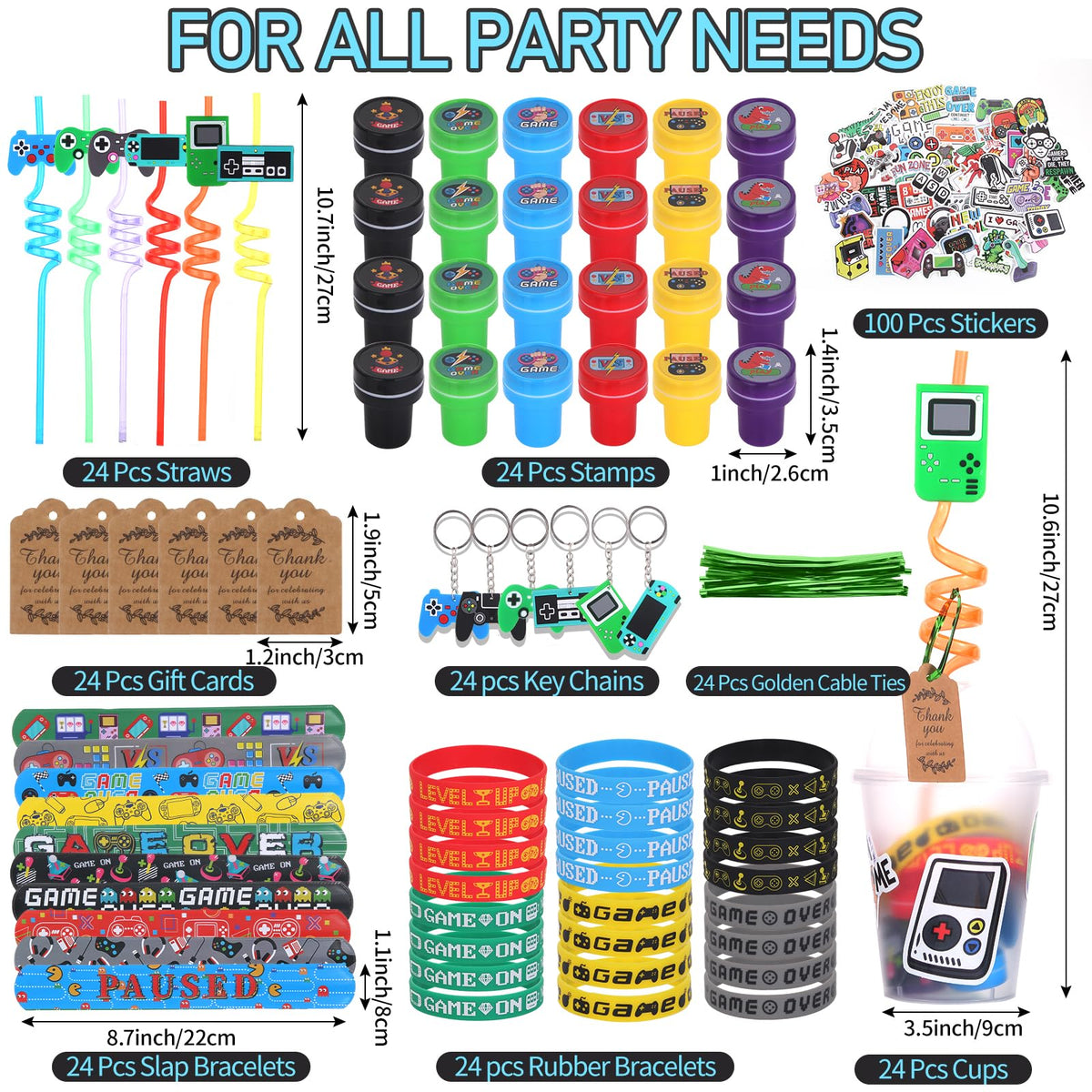 LiYiQ controller straws add playful game-themed sipping at celebrations.
