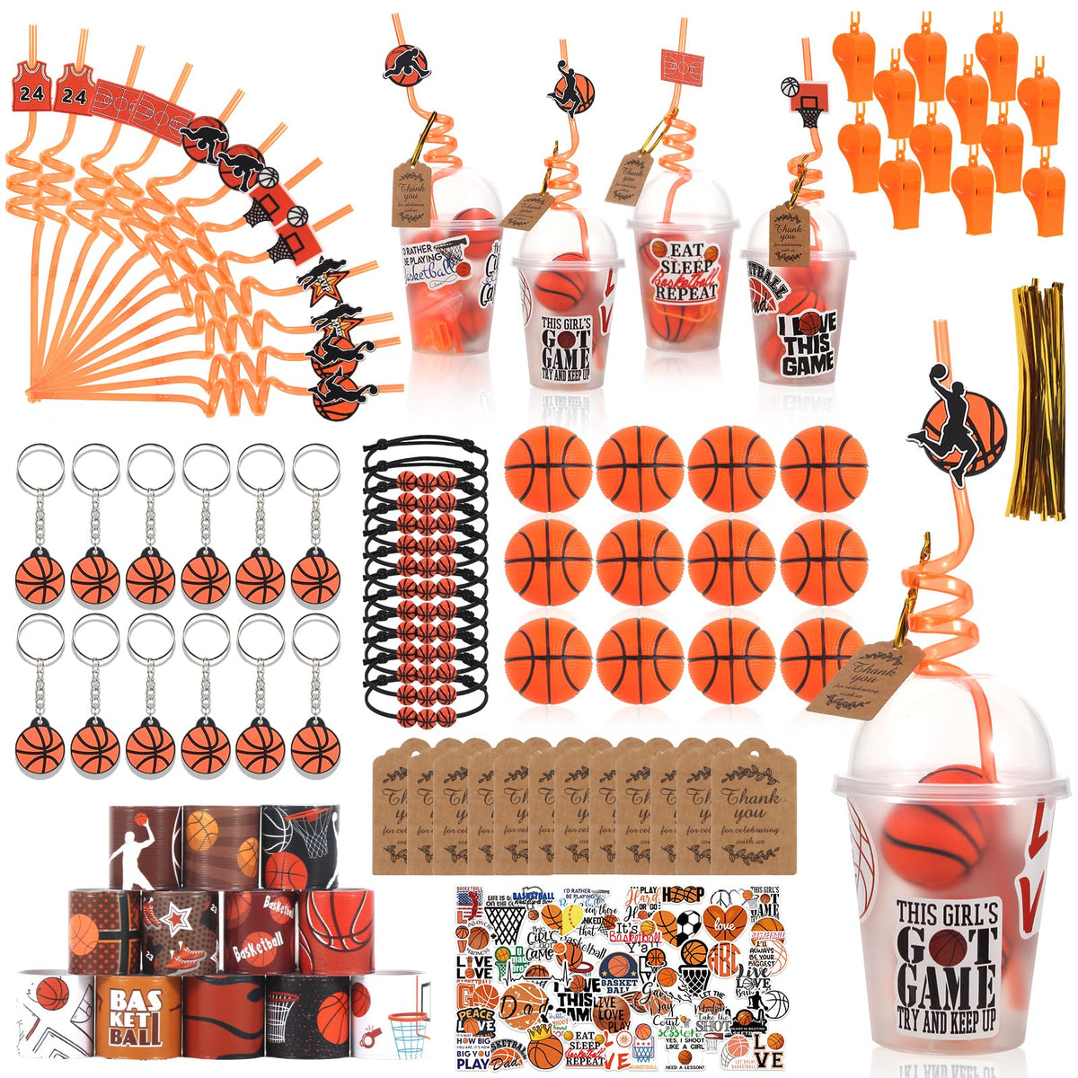 LiYiQ basketball cups with dome lids for mess-free serving at parties.