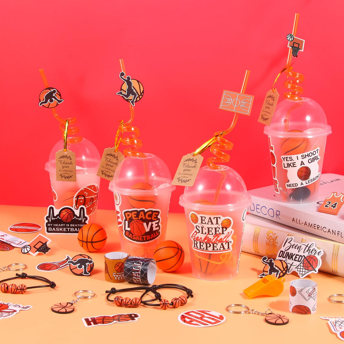 LiYiQ basketball party favors assortment ideal for gifts, prizes, and decor.