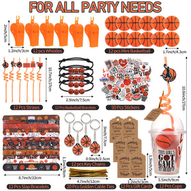 LiYiQ basketball straws add themed flair to drinks and party cheer.