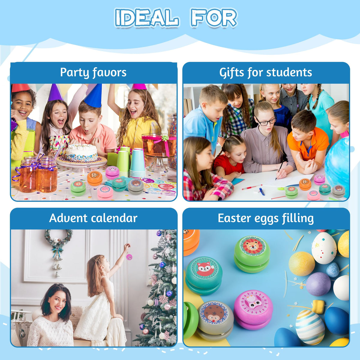 LiYiQ Easter pinata gifts with fun animal yoyos for kids.