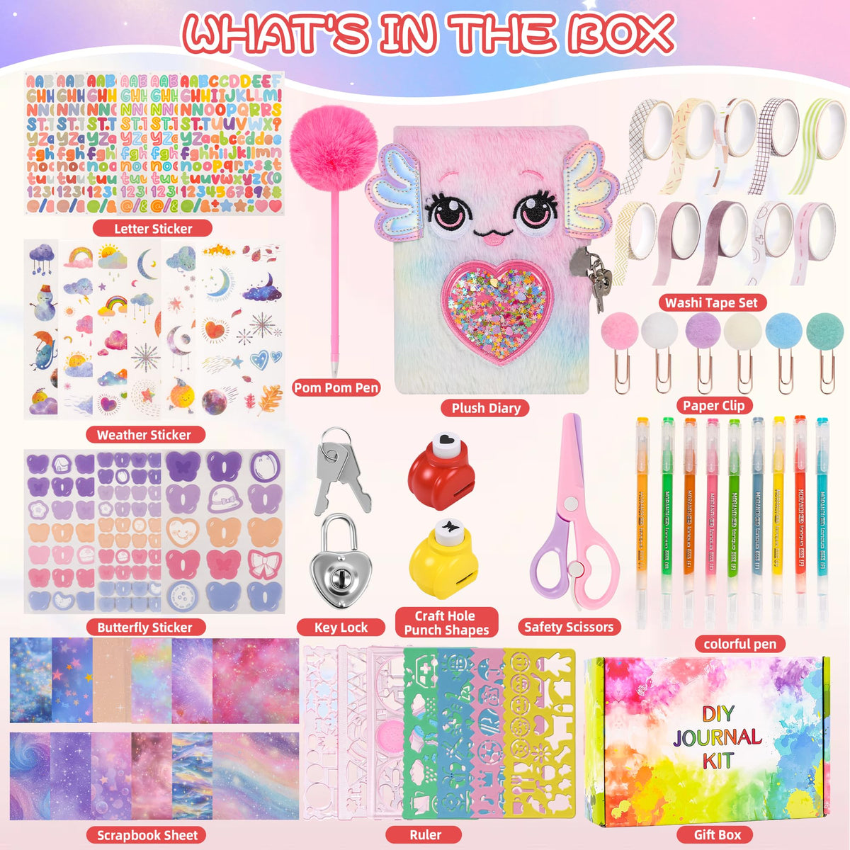 LiYiQ axolotl diary lock and keys protect private notes during journaling