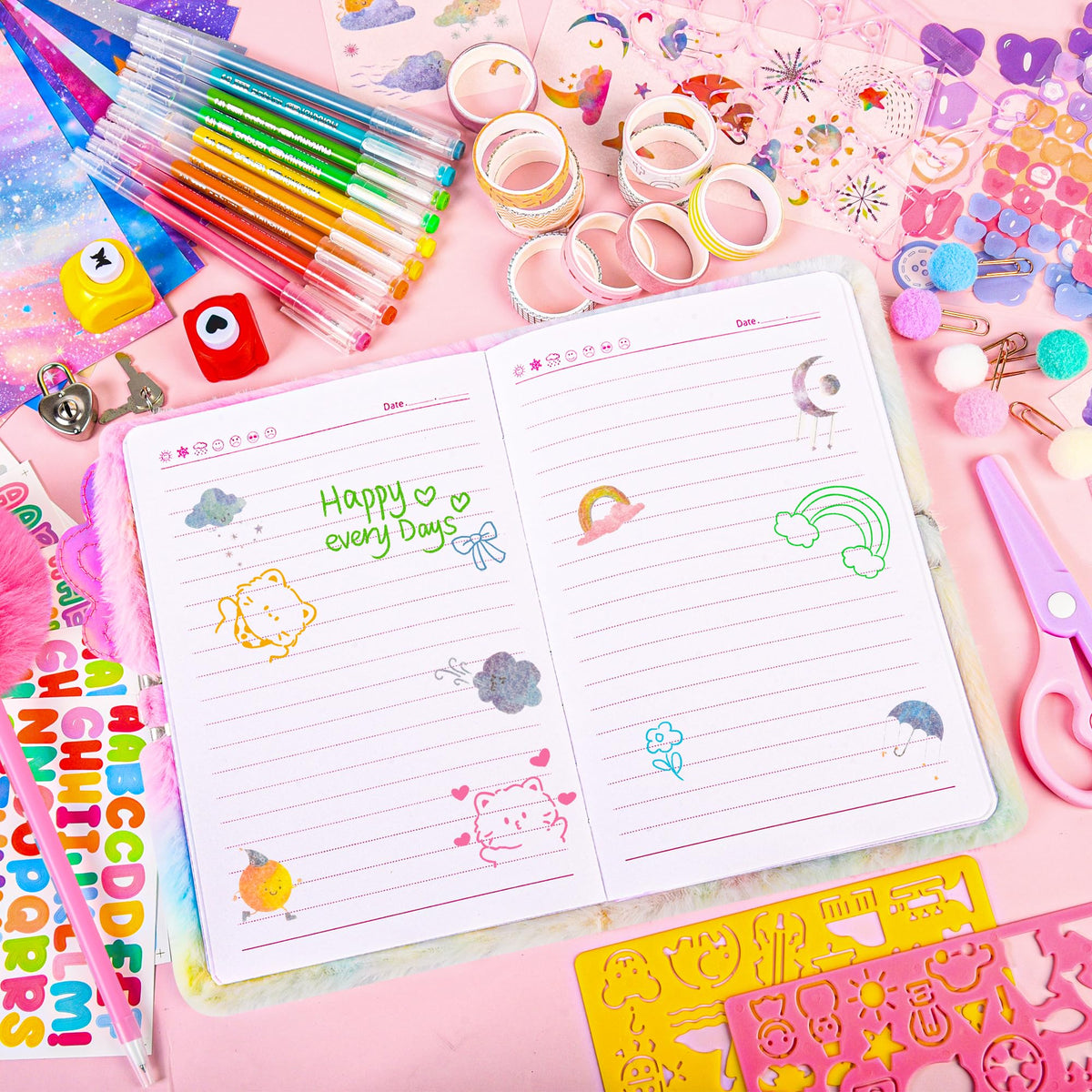LiYiQ axolotl sticker kit helps personalize diary pages creatively