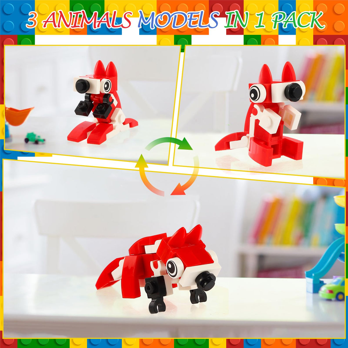 LiYiQ slap bracelets with blocks for interactive, reusable party accessories.