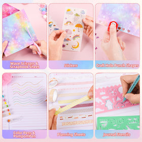LiYiQ washi tape set with stickers for decorative planning and crafting