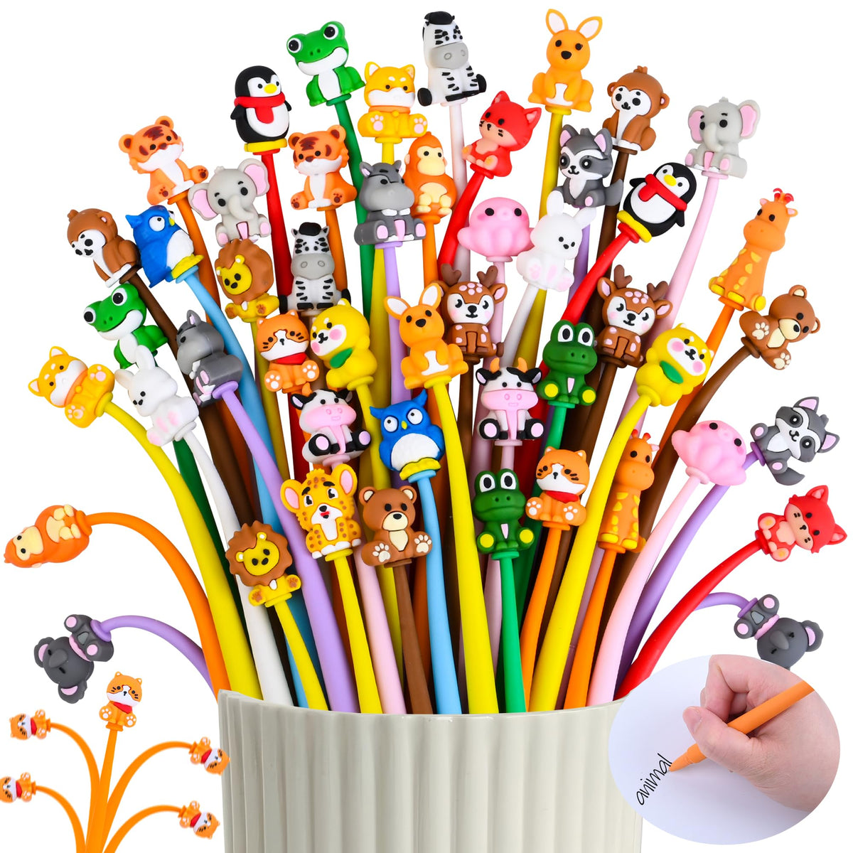LiYiQ bear bobblehead pen—fun desk companion for writing and study
