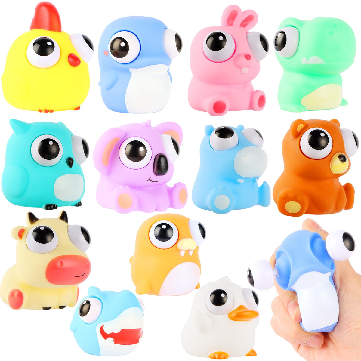 LiYiQ eye-popping chicken toy for stress relief and tactile play.