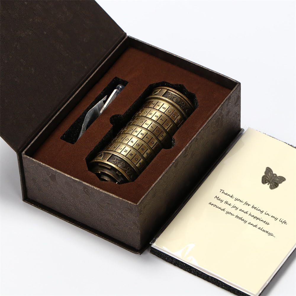 LJOYKID cryptex bronze interior detail with secret cavity for valuables