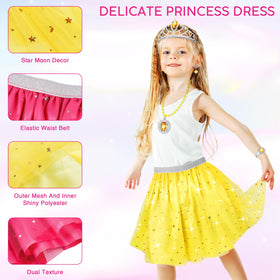 LJZJ princess dress-up set necklaces add sparkling detail to outfits.
