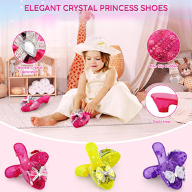 LJZJ princess dress-up set rings complete royal looks during dress-up.