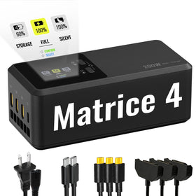 LKTOP Matrice 4 charging hub front view, compact all-in-one power for drones.