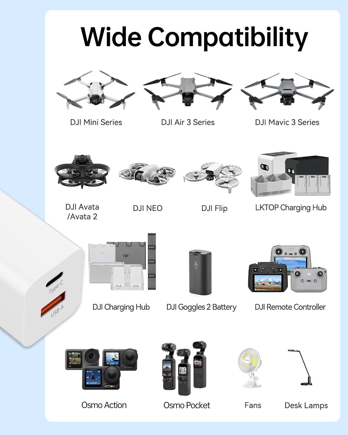 LKTOP with USB-C cable connected demonstrates quick on-the-go use.