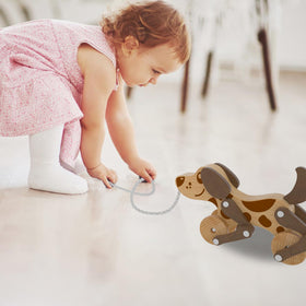 LKyoxs pull-along puppy supports imaginative play indoors and outdoors