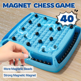 LLESSOO Magnet Game board shown in blue layout for steady gameplay.