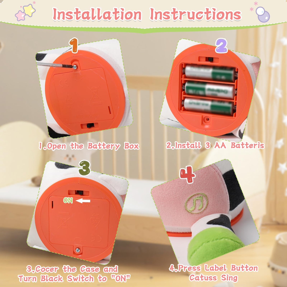 LLUKEME Cow Easter gift idea brightens holidays with a fun dancing toy.