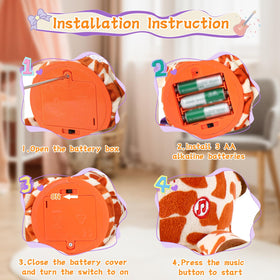 LLUKEME dancing giraffe recording button use with interactive storytelling