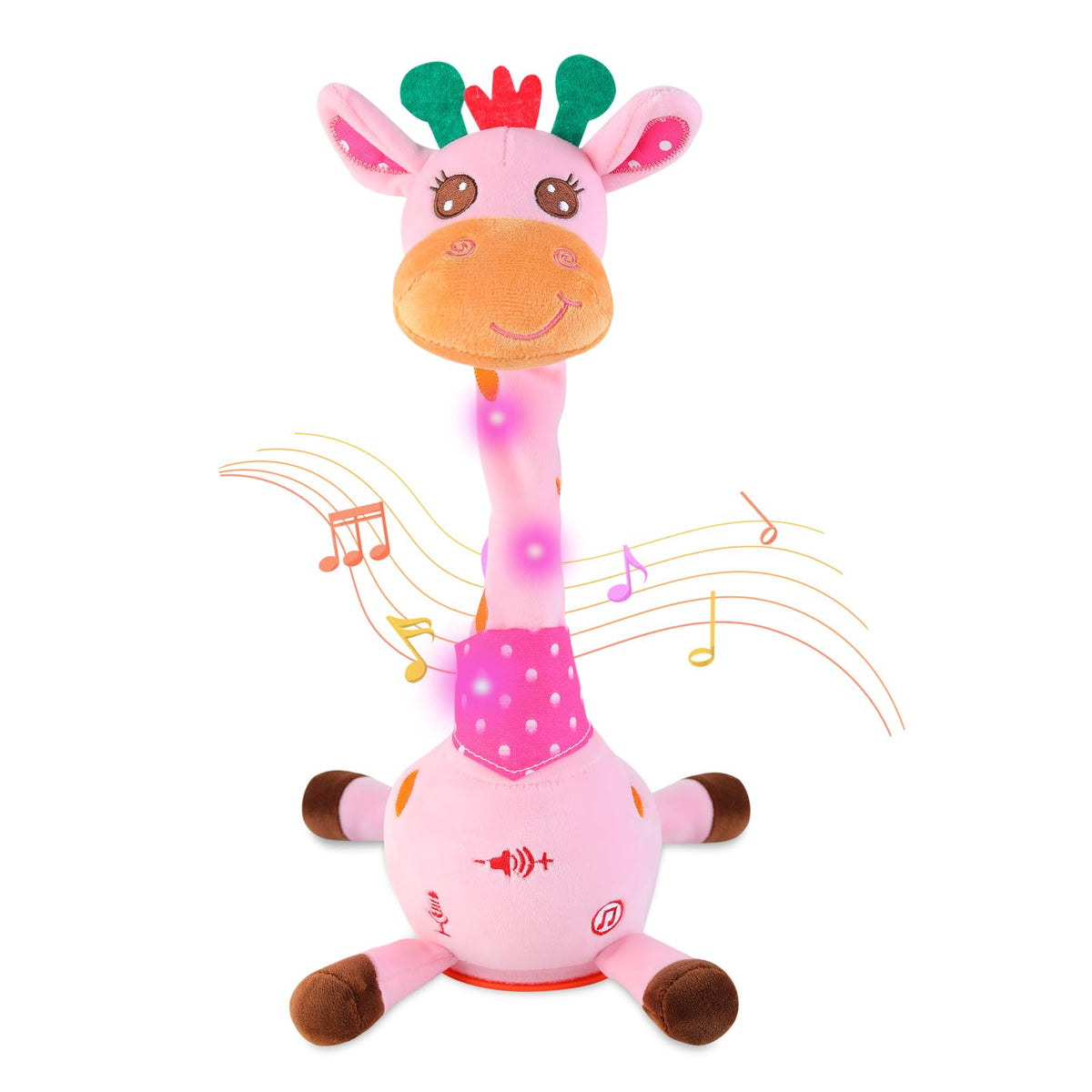 LLUKEME dancing giraffe toy with glowing neck enhances bedtime play