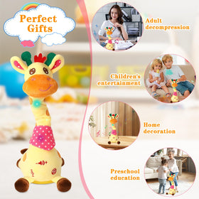 LLUKEME gifting giraffe—interactive, recordable toy for newborns and toddlers.