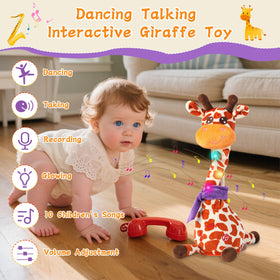 LLUKEME giraffe plush with LED lights adds visual delight during playtime