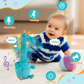 LLUKEME giraffe's voice recording function lets kids hear themselves playfully