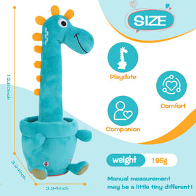 LLUKEME soft plush giraffe with embroidered features for gentle cuddling