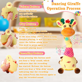 LLUKEME soft plush giraffe offers gentle, cuddly comfort for babies.