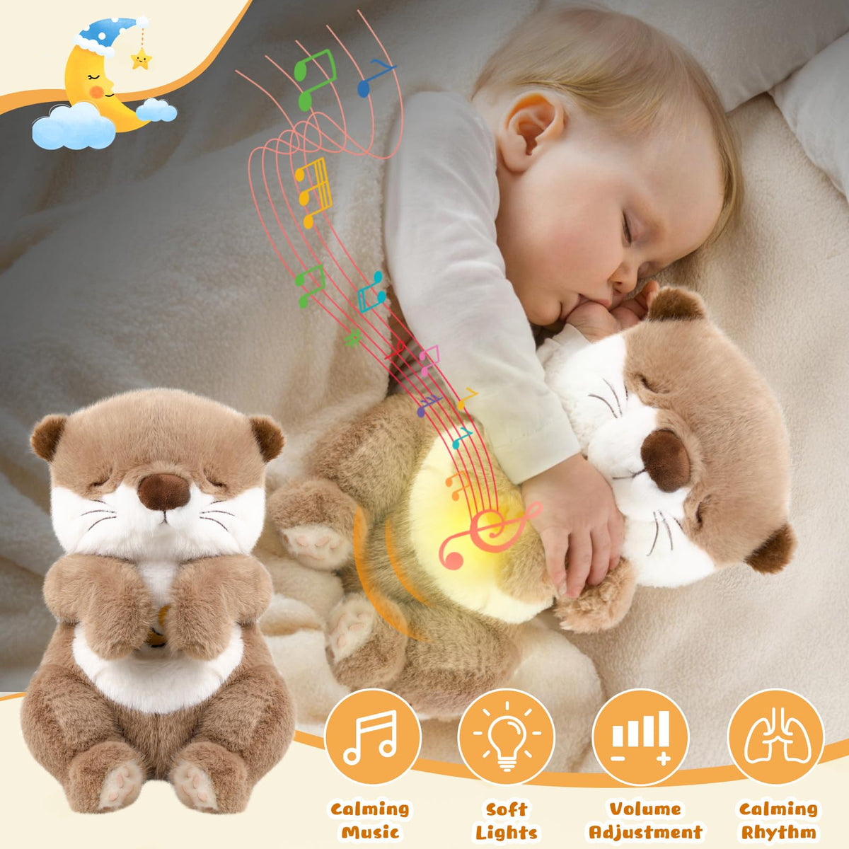 Cozy warm lights help create a gentle nighttime ambiance with LLUKEME