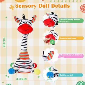 LLUKEME Zebra mouth button for gentle squeak interactions