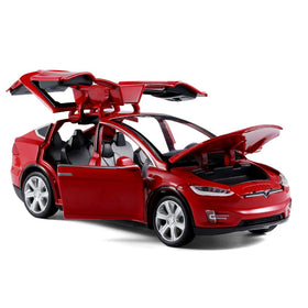 LLWEIT Model X alloy die-cast car front view showing durable build and premium finish.