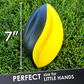 LMC Products 7-inch spiral mini football blue for beginner-friendly throws