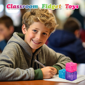 LNYEWLZTR purple squishy cube offers tactile play for kids and teens.