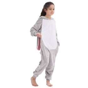 LOBUJOU Kids Onesie Gray Rabbit care details ensure easy cleaning and durable wear.